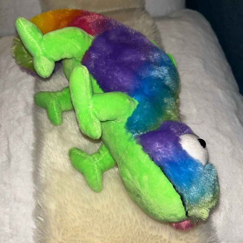 Rainbow Chameleon 14” Stuffed Plush Animal Lizard Reptile Toy stuffed animal - Picture 7 of 9